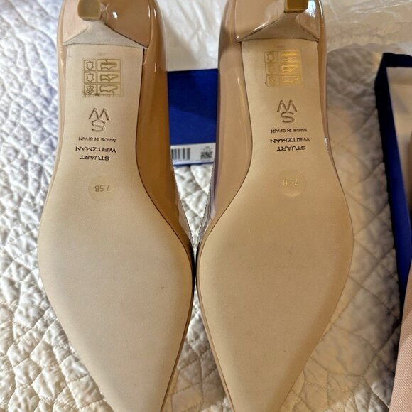 Stuart Weitzman Power 50 Stuart Kitten Heel Pumps - Picture 3 of 7